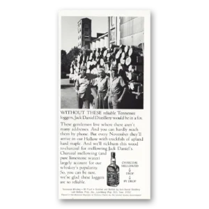 1977 Jack Daniels Print Ad | Tennessee Loggers