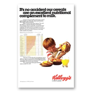 1977 Kelloggs Cereals Print Ad | No Accident