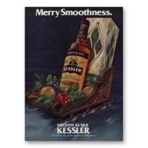 1977 Kessler Whiskey Print Ad | Merry Smoothness
