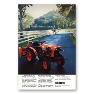 1977 Kubota Tractor Print Ad | Can Borrow