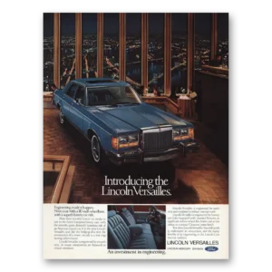 1977 Lincoln Versailles Print Ad | Windows World Wtc