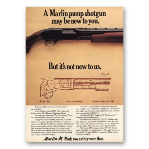 1977 Marlin Firearms Print Ad | Pump Shotgun