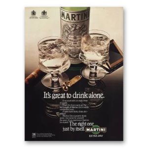 1977 Martini & Rossi Print Ad | Drink Alone