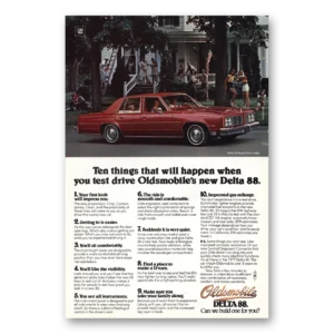 1977 Oldsmobile Delta 88 Print Ad | Ten Things