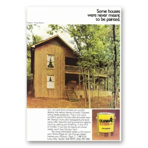 1977 Olympic Stain Print Ad | To Be Painted