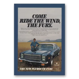 1976 Plymouth Fury Print Ad | Come Ride Wind