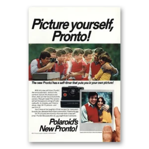 1977 Polaroid Pronto Camera Print Ad | Picture Yourself Pronto