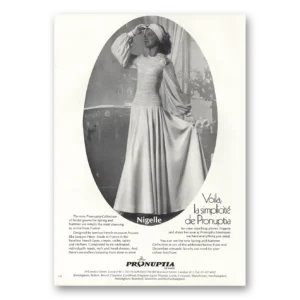 1977 Pronuptia Bridal Gowns Print Ad | Nigelle Bridal Gowns