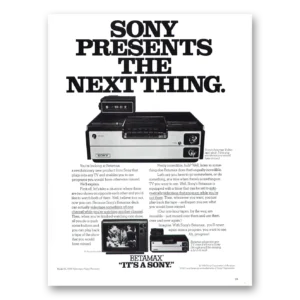 1977 Sony Betamax Print Ad | Next Thing