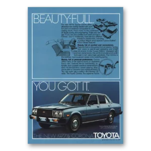 1977 Toyota Corona Print Ad | Beauty Full