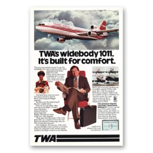 1977 TWA Airlines Print Ad | Widebody 1011