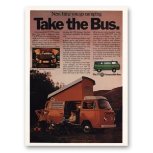 1977 Volkswagen Bus Print Ad | Go Camping