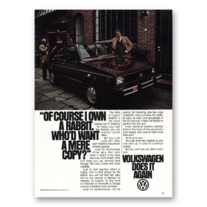 1977 Volkswagen Rabbit Print Ad | Own Rabbit