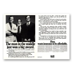 1978 Aetna Insurance Print Ad | Man Middle