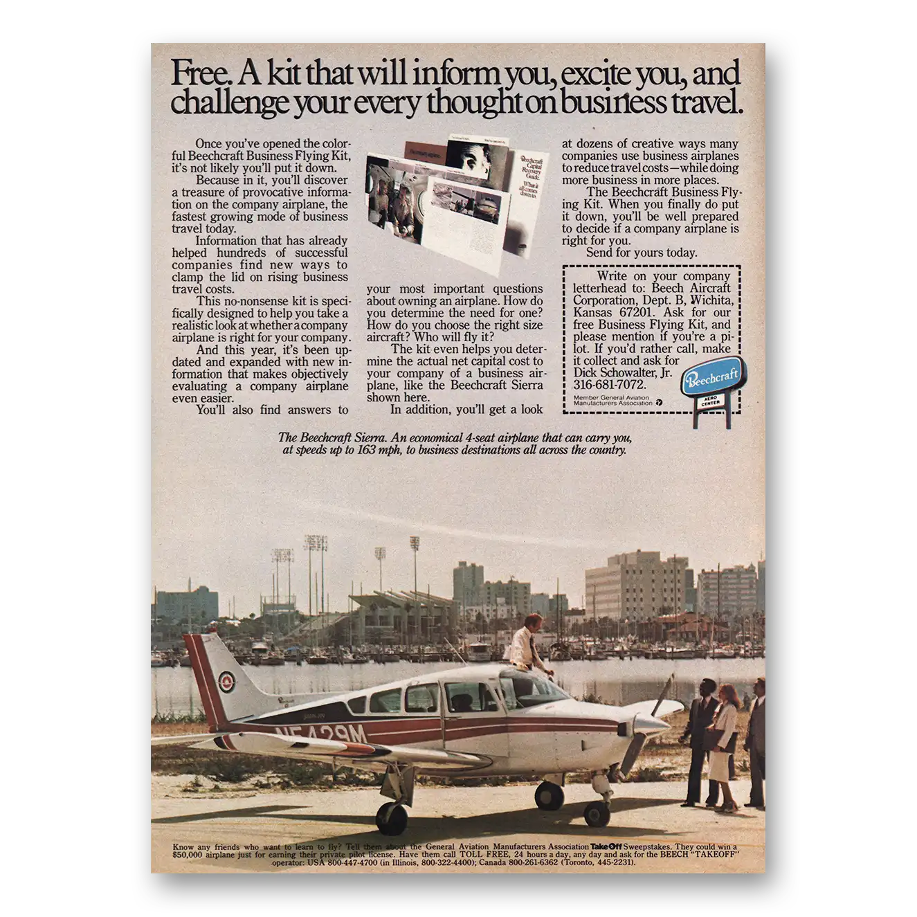 1978 Beechcraft Sierra Print Ad | Business Flying Kit