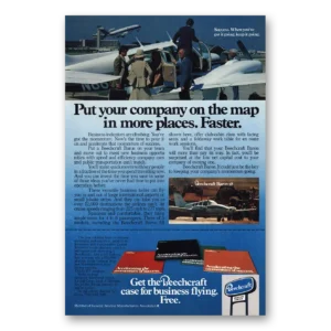 1978 Beechcraft Baron Print Ad | Company Map