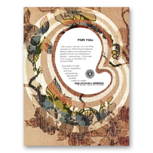 1978 Bob Mitchell Designs Print Ad | Custom Screen