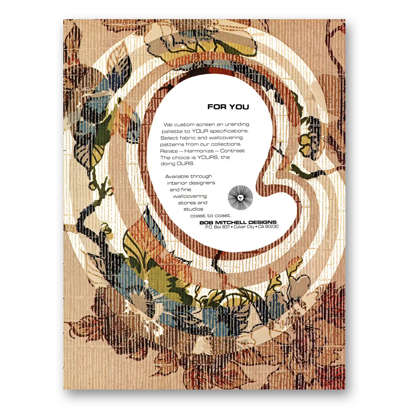 1978 Bob Mitchell Designs Print Ad | Custom Screen