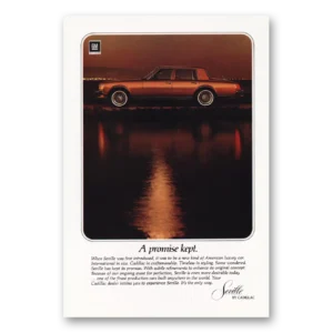 1978 Cadillac Seville Print Ad | Promise Kept