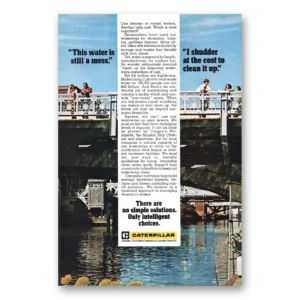 1978 Caterpillar Print Ad | Water Is Still Mess