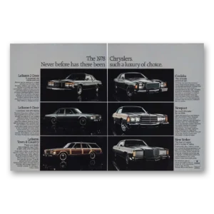 1977 Chrysler Print Ad | Luxury Choice