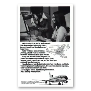 1978 Delta Air Lines Print Ad | Cathy Cowart