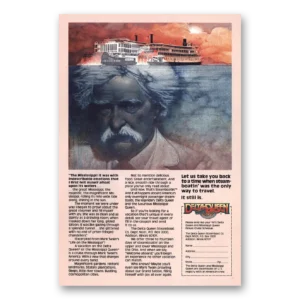 1978 Delta Queen Steamboat Print Ad | Mark Twain
