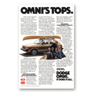 1978 Dodge Omni Print Ad | Omnis Tops Motor Trend