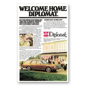 1978 Dodge Diplomat Print Ad | Wagon Welcome
