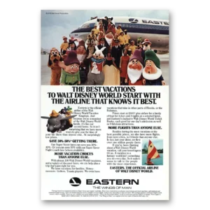 1978 Eastern Airlines Print Ad | Disney World