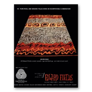 1978 Edward Fields Rugs Print Ad | Seven Seas Rugs
