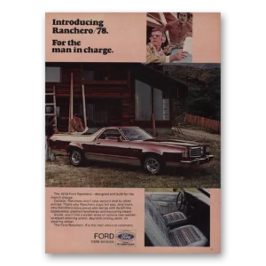 1978 Ford Ranchero Print Ad | Man In Charge