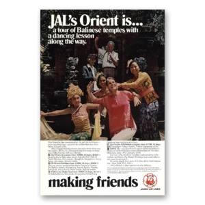 1978 Japan Air Lines Print Ad | Tour Balinese Temples
