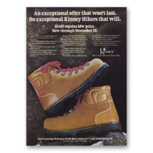1978 Kinney Shoes Print Ad | Kinney Hikers