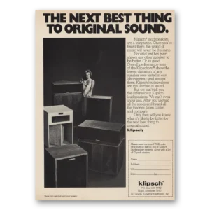 1978 Klipsch Print Ad | Next Best Thing