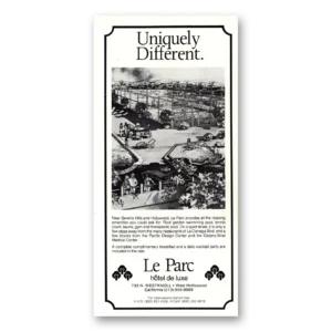 1978 Le Parc Hotel de Luxe Print Ad | West Hollywood