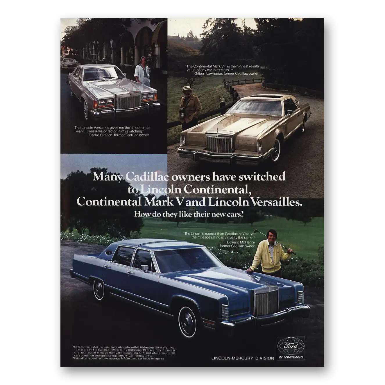 1978 Lincoln Continental Print Ad | Have Switched
