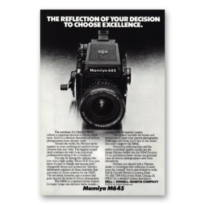 1978 Mamiya Camera Print Ad | M645