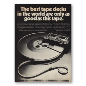 1978 Maxwell Cassette Tapes Print Ad | Best Tape Decks