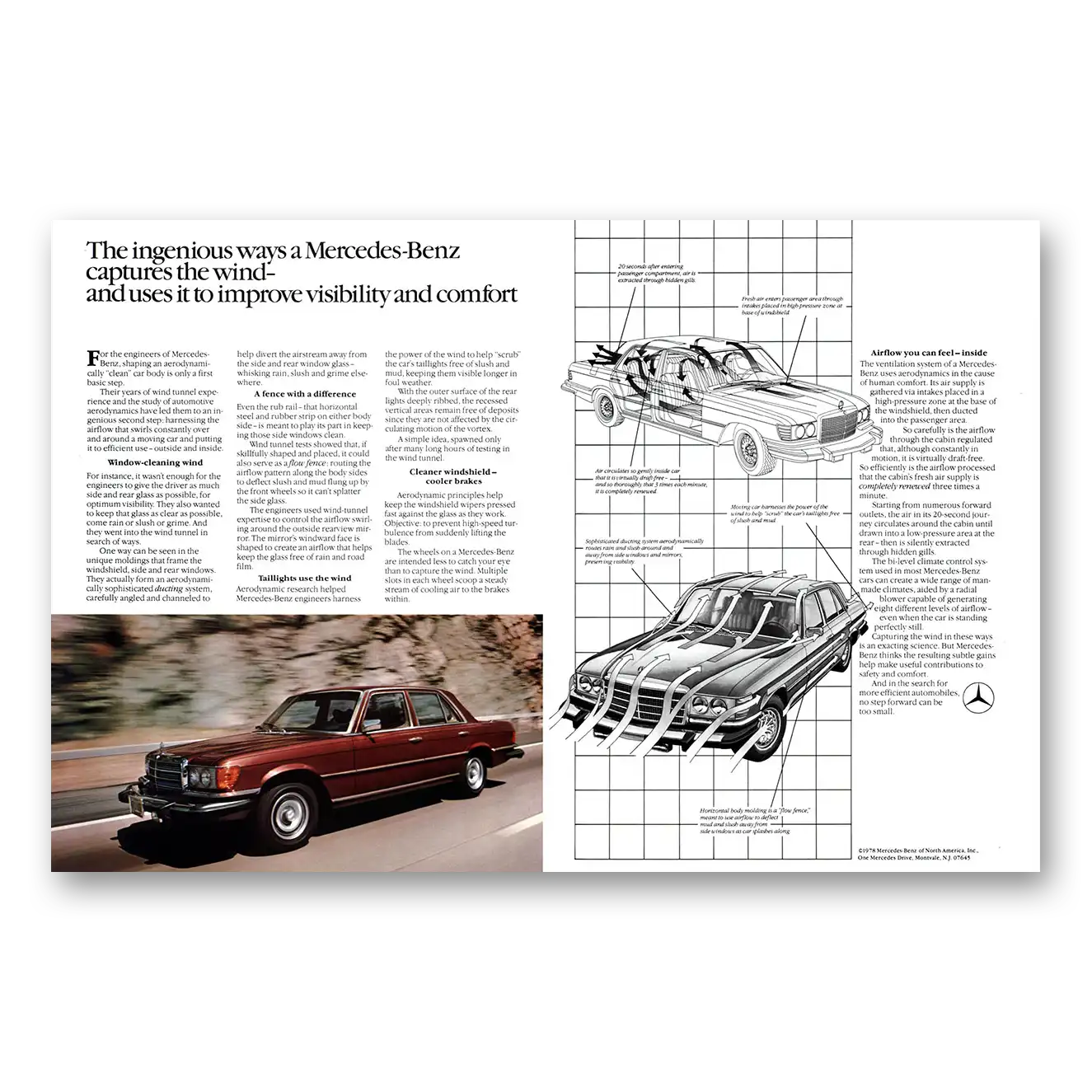 1978 Mercedes Benz Print Ad | Captures Wind