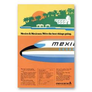 1978 Mexicana Airlines Print Ad | Best Things Going