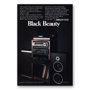 1978 MGA Mitsubishi Stereo Print Ad | Black Beauty