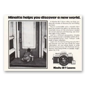 1978 Minolta SRT Camera Print Ad | Discover