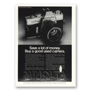 1978 Minolta SRT Camera Print Ad | Used Camera