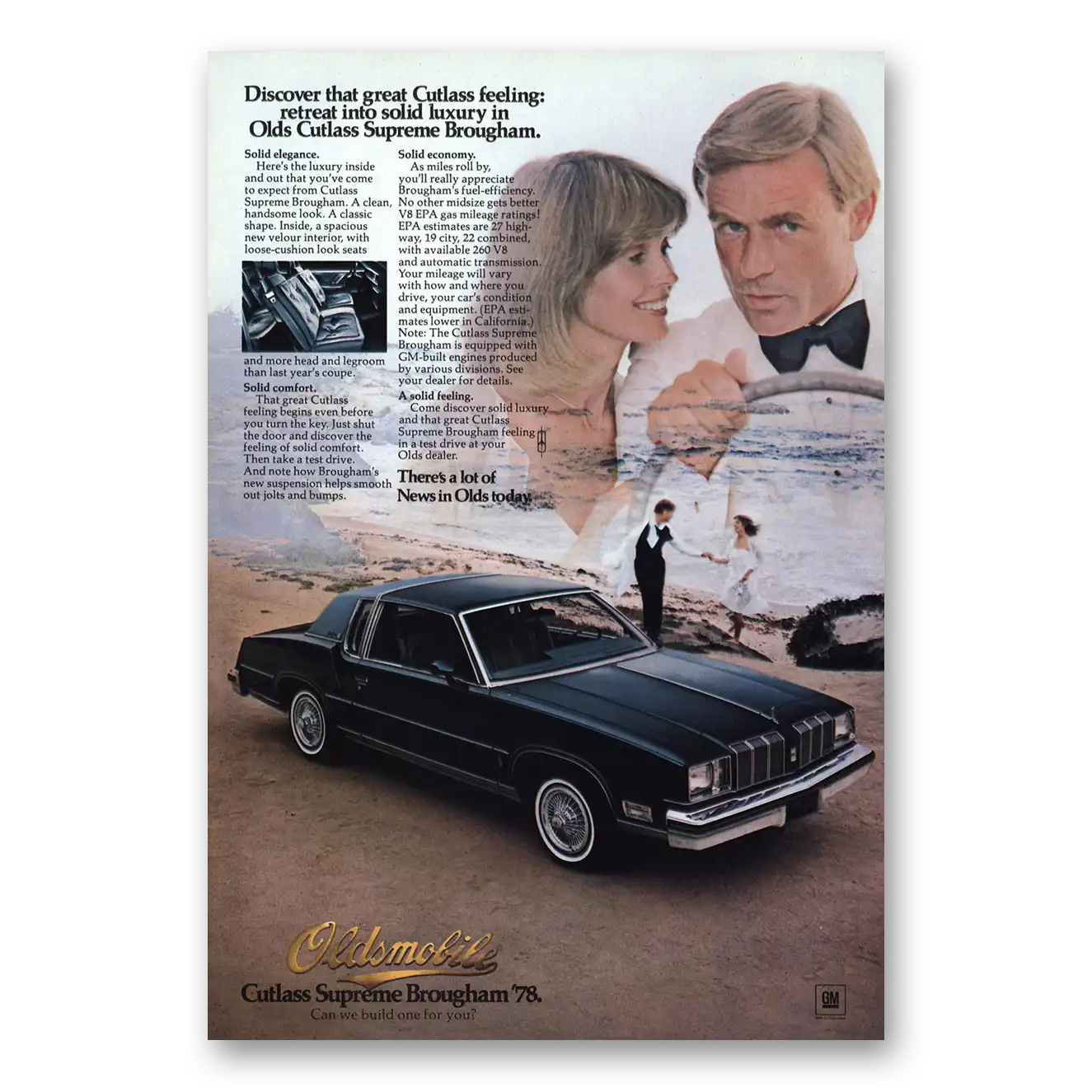1978 Oldsmobile Cutlass Print Ad | Brougham