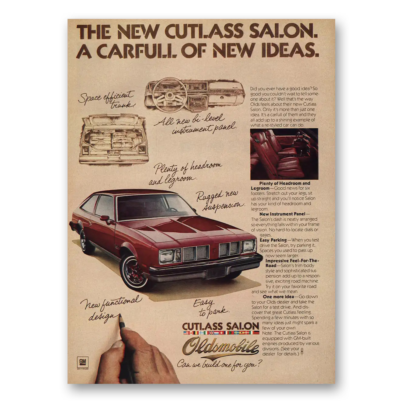 1977 Oldsmobile Cutlass Print Ad | New Ideas