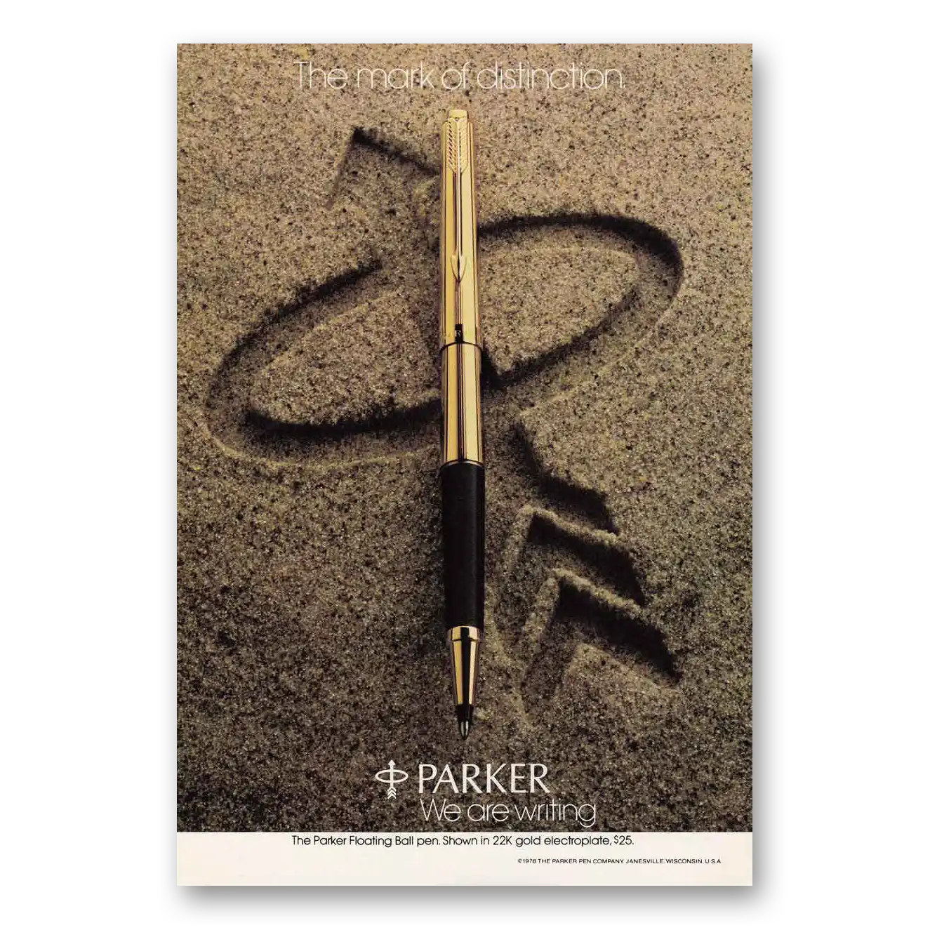 1978 Parker Floating Ball Pen Print Ad | Mark Distinction