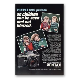 1978 Pentax Camera Print Ad | Children