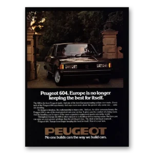1978 Peugeot 604 Print Ad | No Longer Keeping