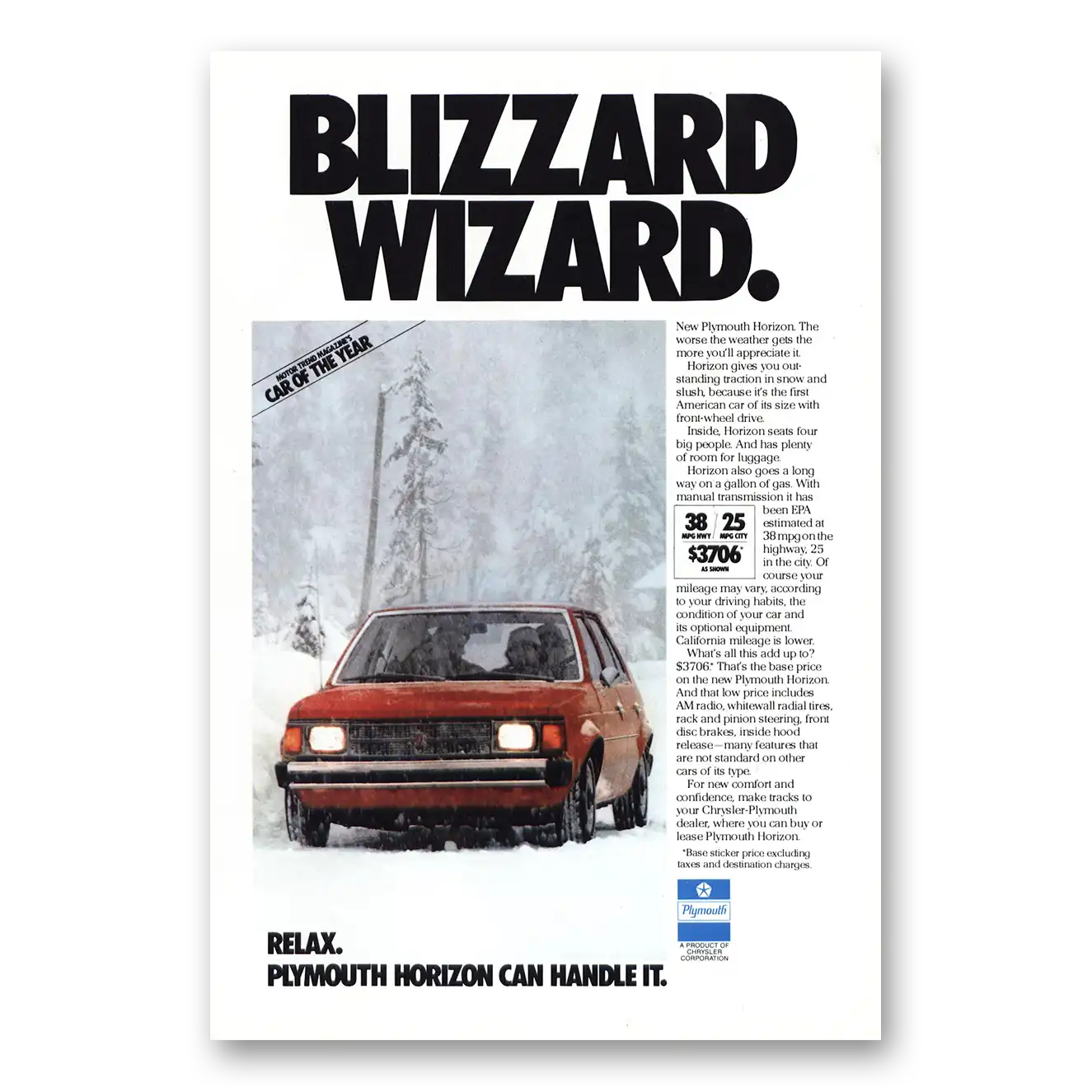 1978 Plymouth Horizon Print Ad | Plymouth Horizon